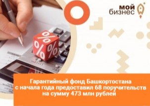 Гарантийный фонд Башкортостана с начала года предоставил 68 поручительств на сумму 473 млн рублей